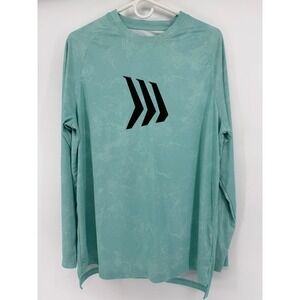 Gillz Performance Fishing Long Sleeve Shirt Men's Medium Aqua Blue‎ Outdoors